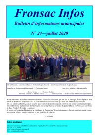 Bulletin municipal n°24 - Juillet 2020