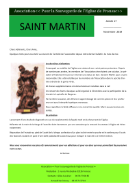 Bulletin Saint-Martin - Année 17 - Novembre 2019